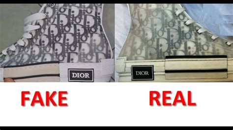 Real vs fake Dior B23 sneakers. How to spot fake Dior Oblique 